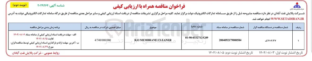 R.O MEMBRANE CLEANER 