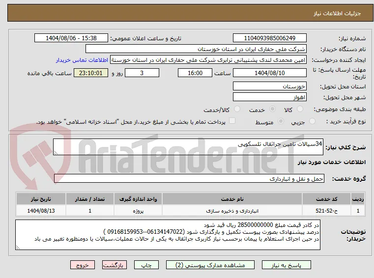34سیالات تامین جراثقال تلسکوپی
