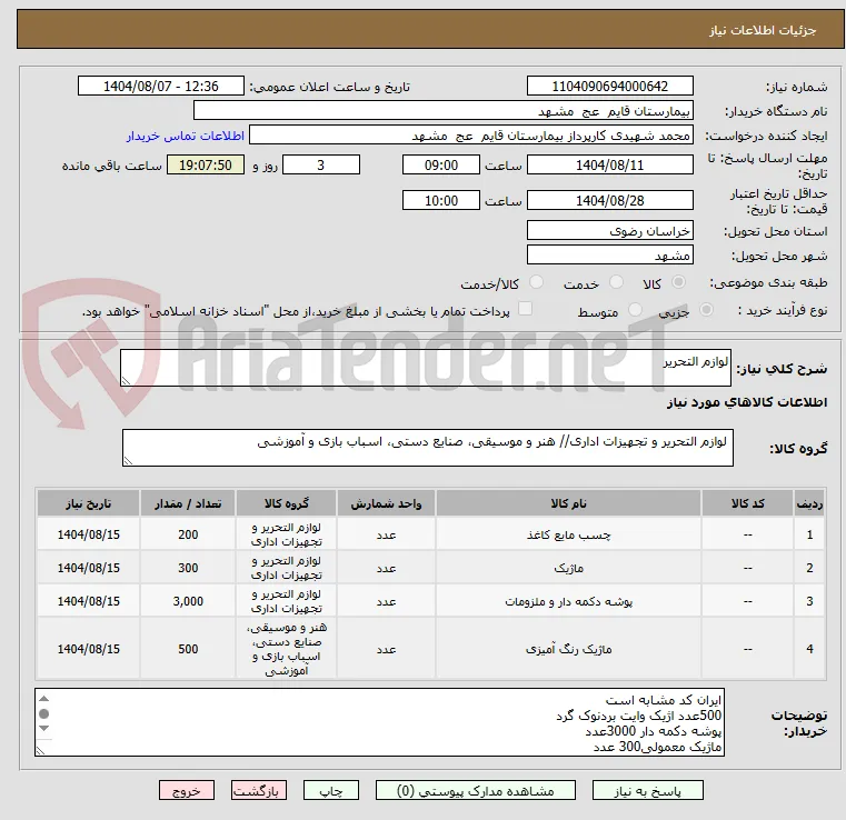 لوازم التحریر