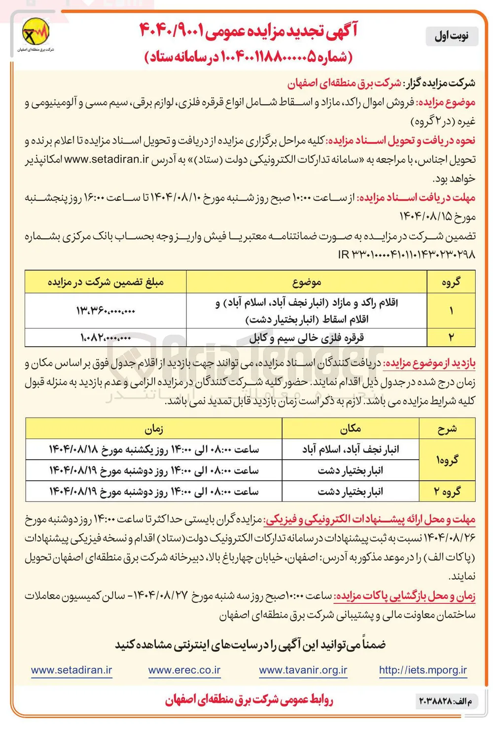 قرقره فلزی خالی سیم و کابل 
