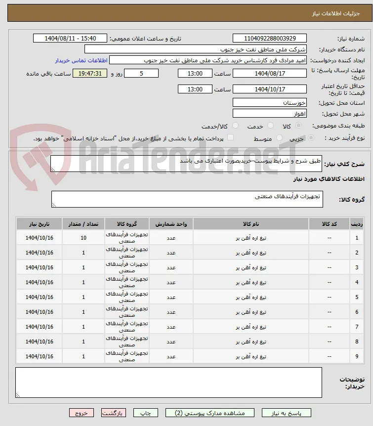 طبق شرح و شرایط پیوست-خریدبصورت اعتباری می باشد