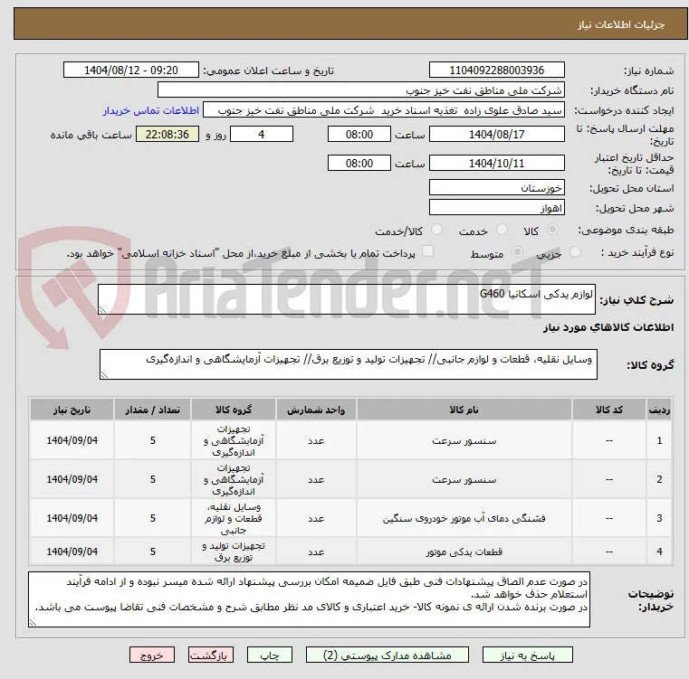 لوازم یدکی اسکانیا G460