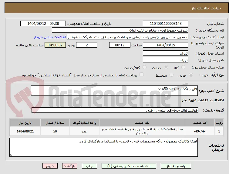 فایر بلنکت به تعداد 50عدد