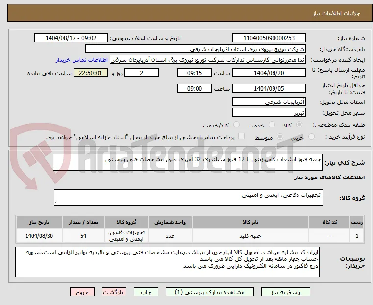 جعبه فیوز انشعاب کامپوزیتی با 12 فیوز سیلندری 32 آمپری طبق مشخصات فنی پیوستی