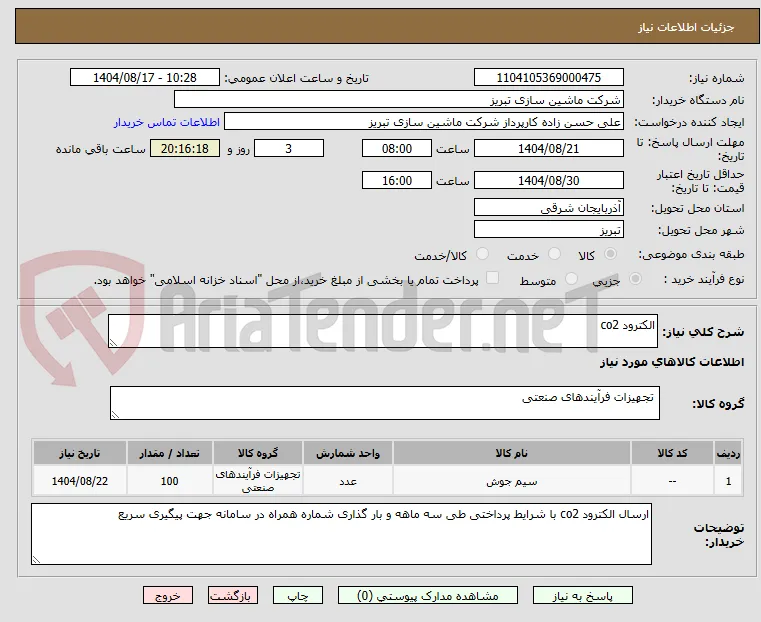 الکترود co2