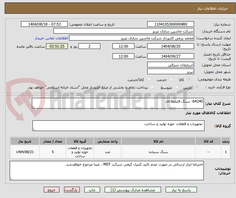 64240- سنگ قابلمه ای 