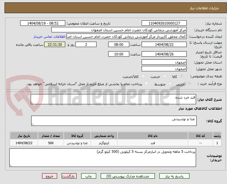 قند خرد شده 