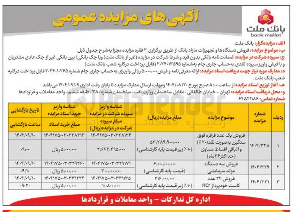 فروش سه دستگاه مولد سرمایشی 
