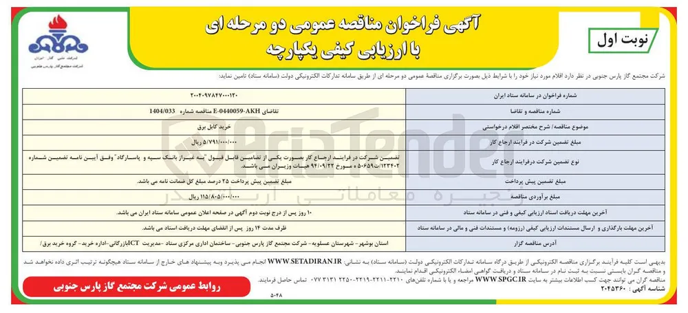 خرید کابل برق 