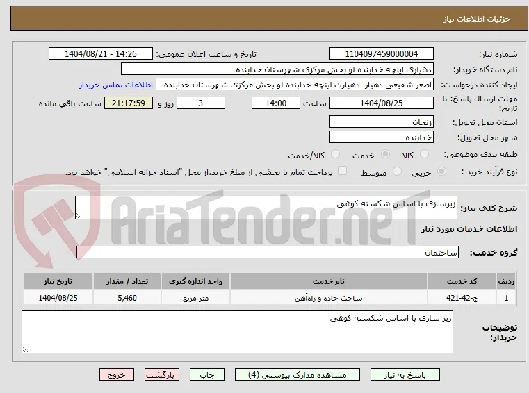 زیرسازی با اساس شکسته کوهی