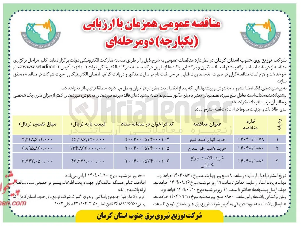 خرید بالاست چراغ خیابانی