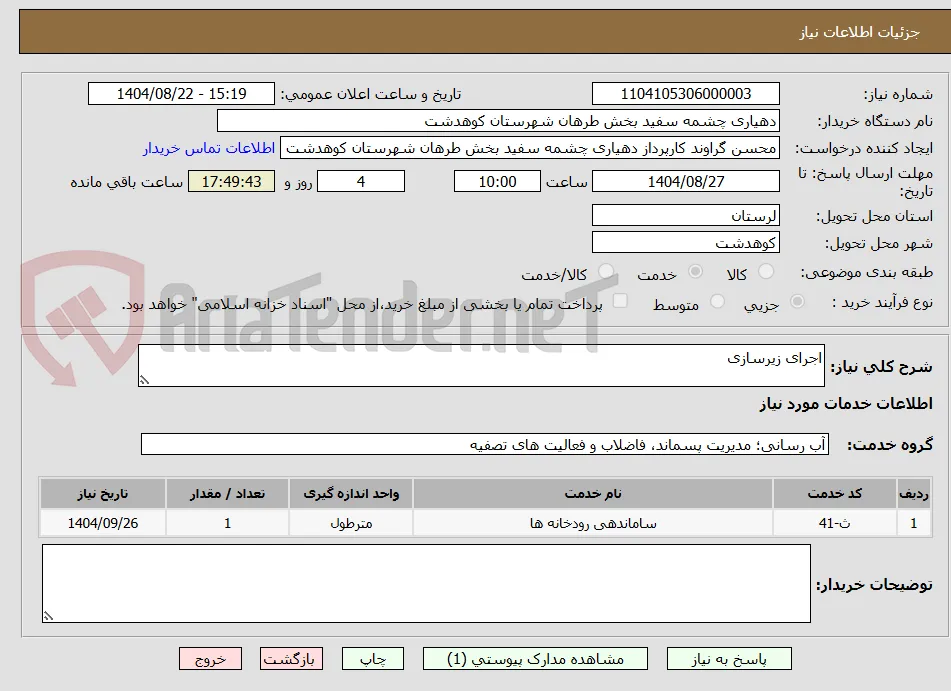 اجرای زیرسازی