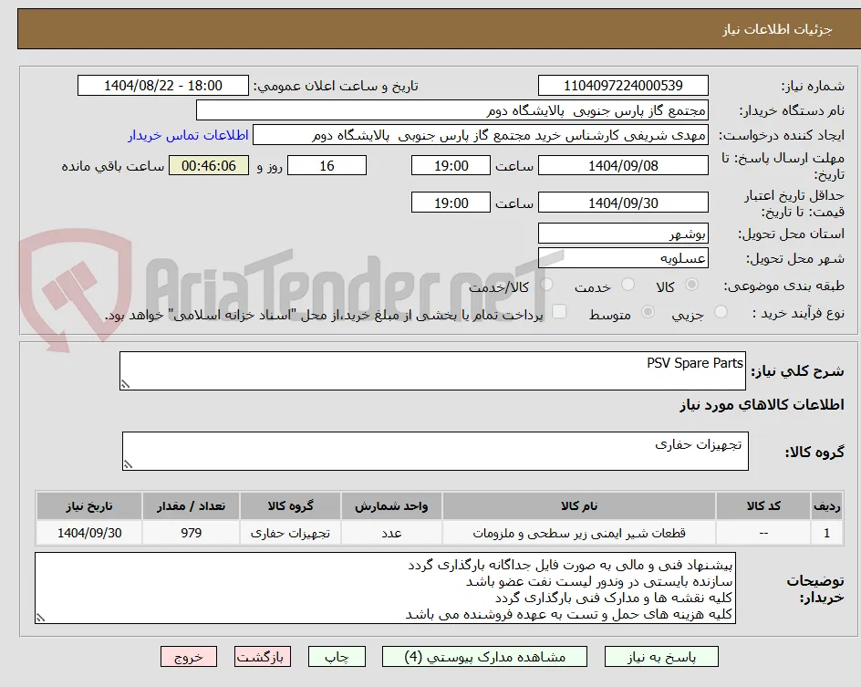 PSV Spare Parts