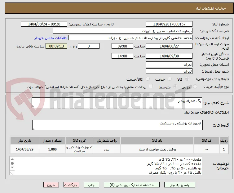 پگ همراه بیمار