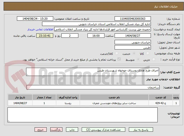 اجرای طرح هادی روستای جوخواه شهرستان طبس