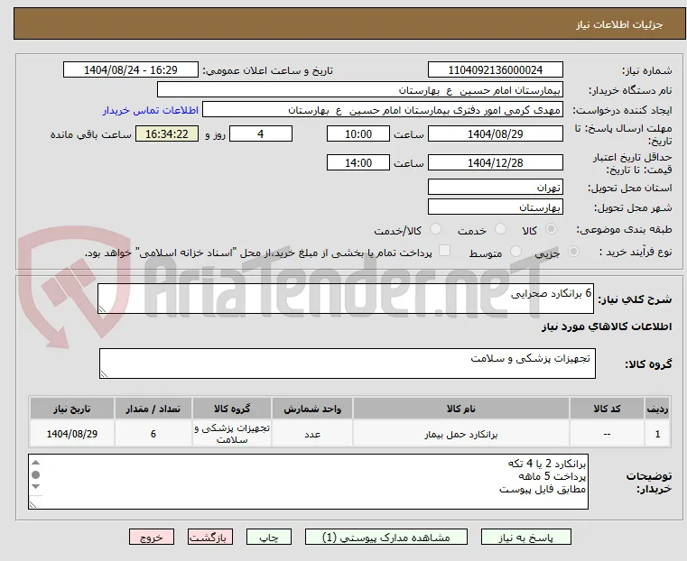 6 برانکارد صحرایی