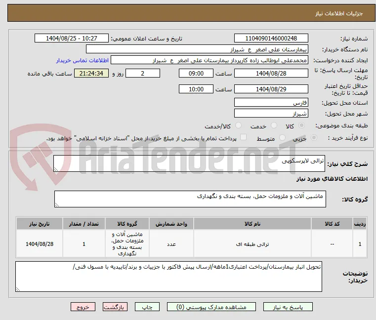 ترالی لاپرسکوپی