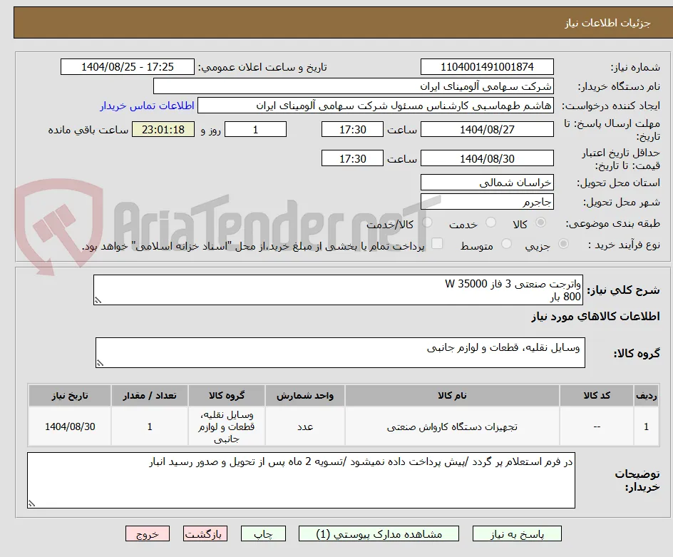 واترجت صنعتی 3 فاز W 35000
800 بار