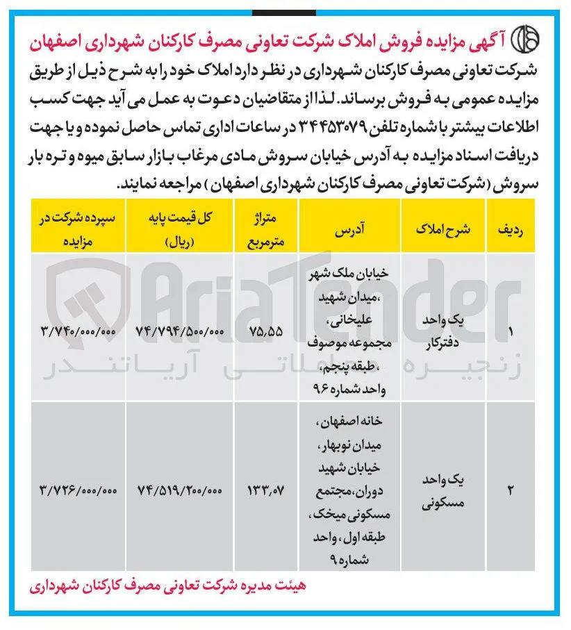 فروش املاک در 2 ردیف با کاربری دفترکار و مسکونی