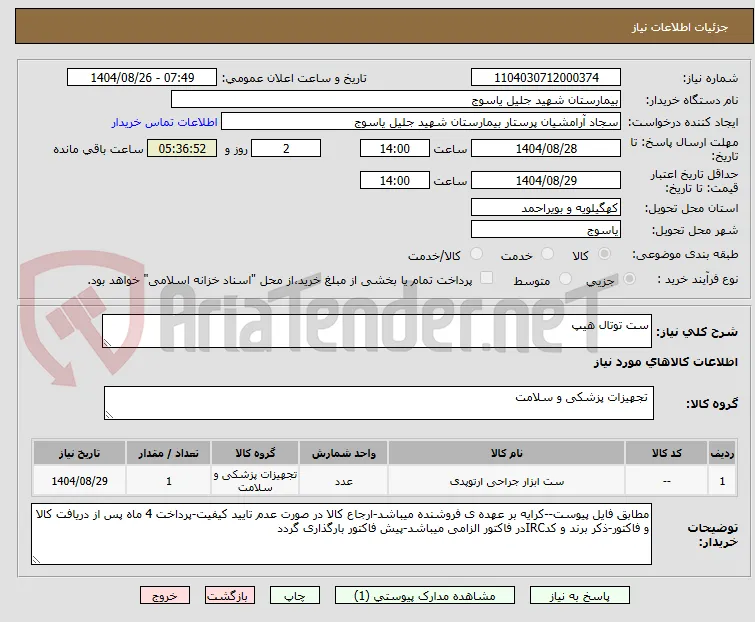 ست توتال هیپ