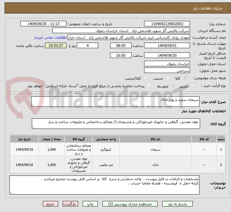 سیمان سفید و پودر خاک 