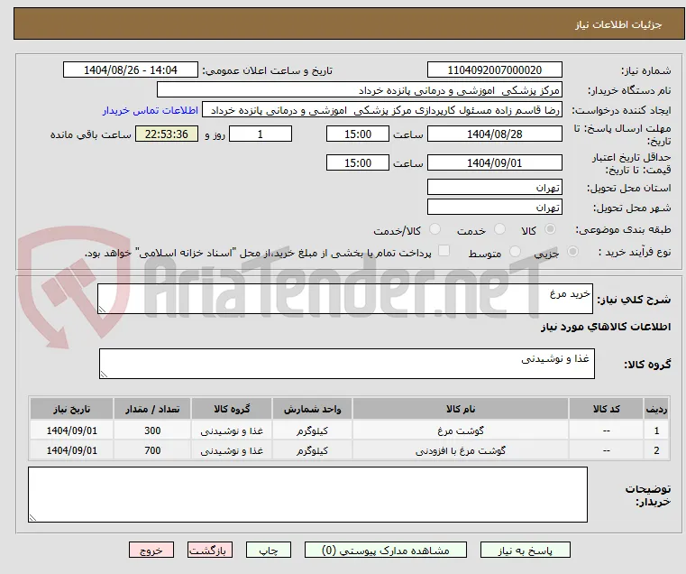 خرید مرغ