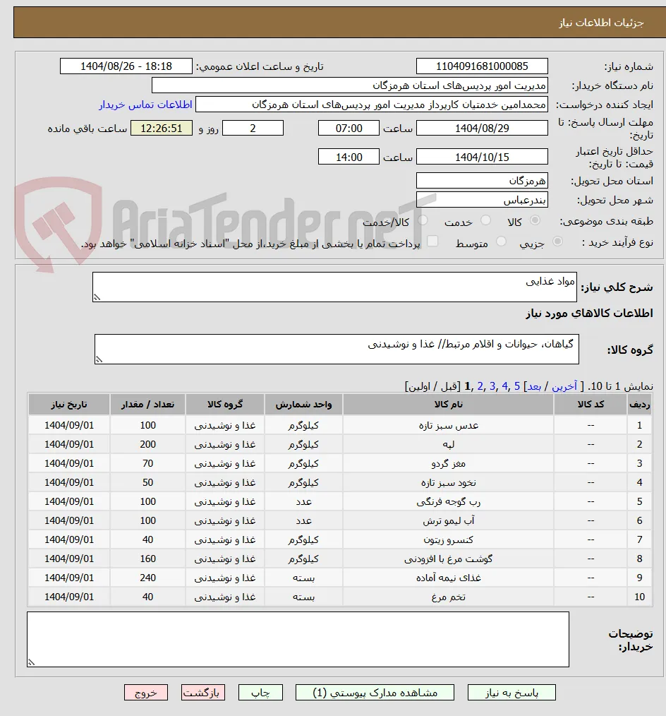 مواد غذایی