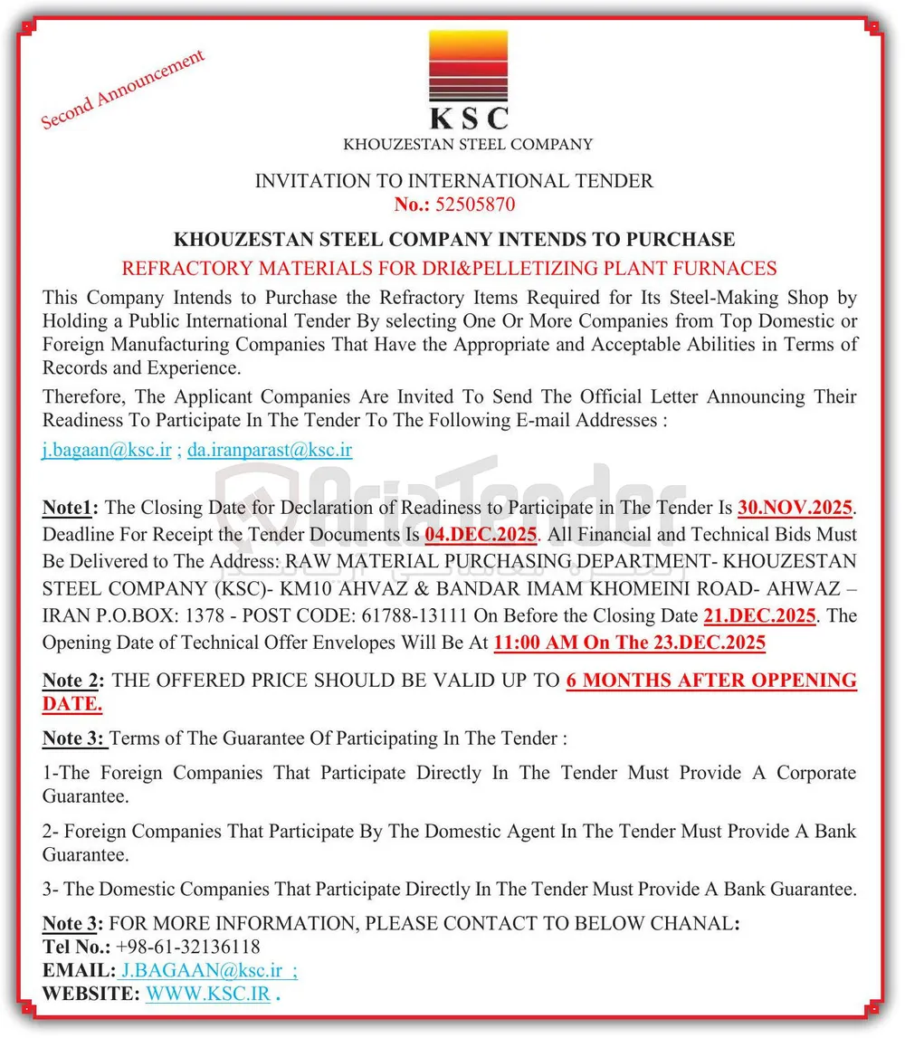 FURNACES PLANT DRI&PELLETIZING FOR MATERIALS REFRACTORY