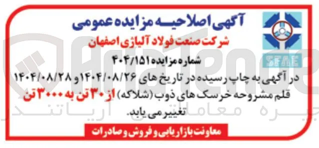 فروش خرسک های ذوب ( شلاکه) ۳۰۰۰ تن 