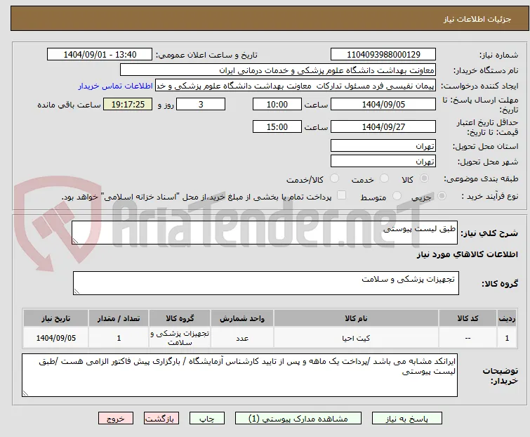 طبق لیست پیوستی