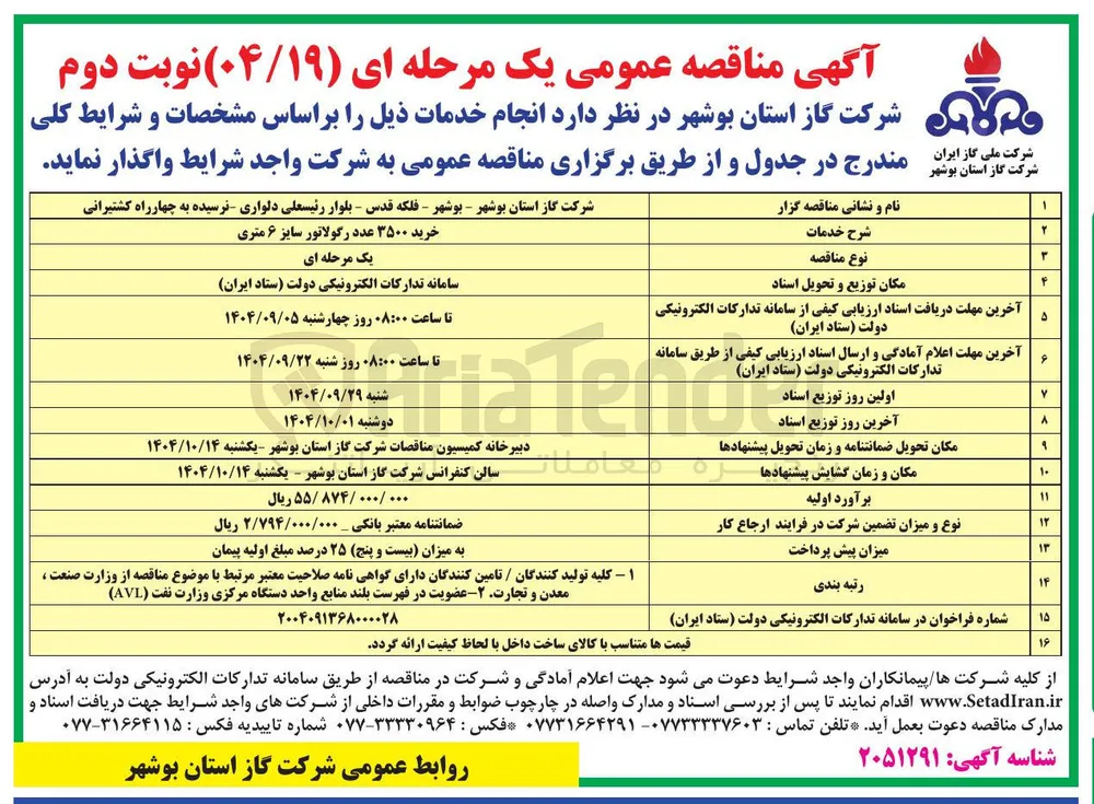 خرید ۳۵۰۰ عدد رگولاتور سایز ۶ متری 