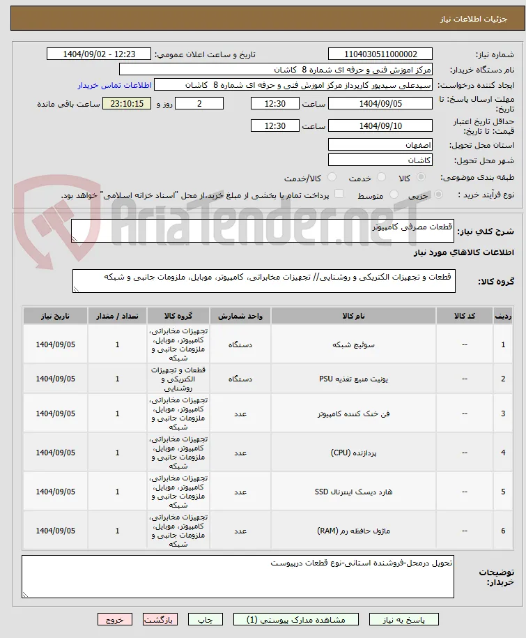قطعات مصرفی کامپیوتر
