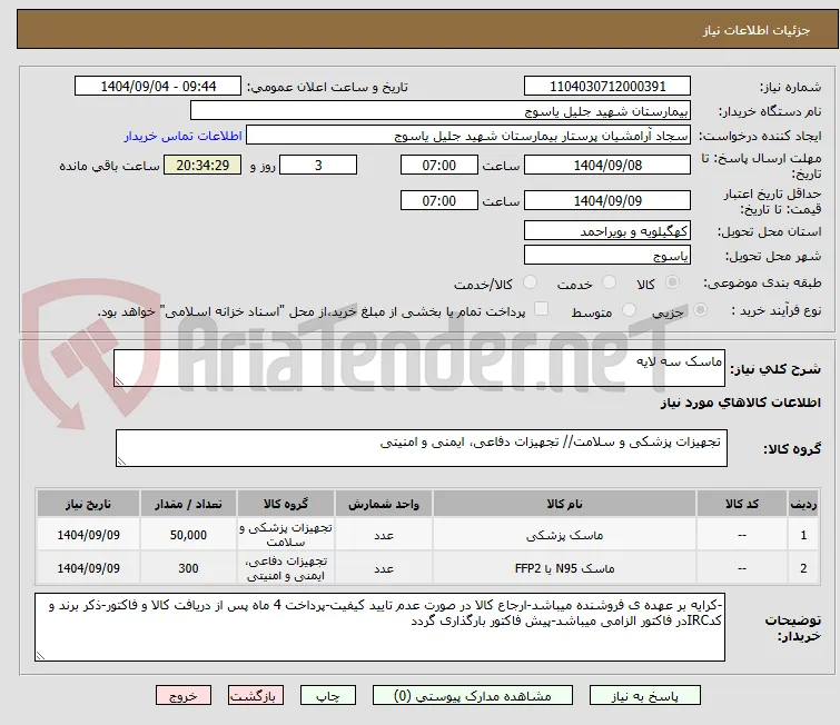 ماسک سه لایه