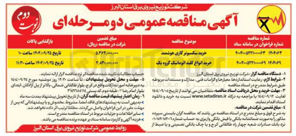 خرید انواع کلید اتوماتیک گروه یک