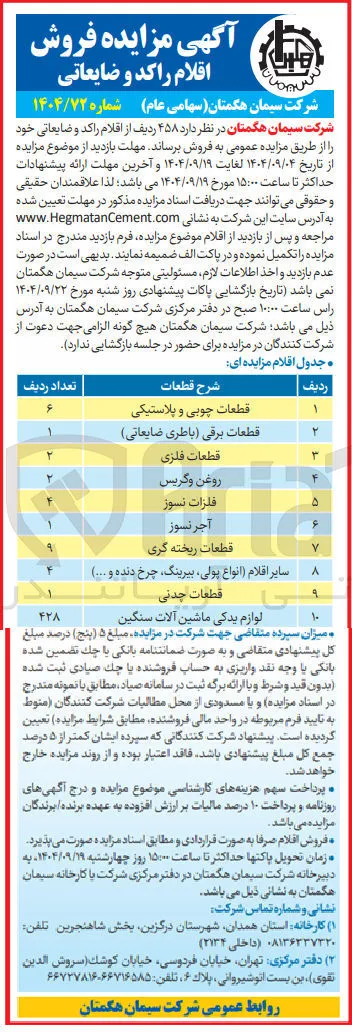 قطعات فلزی 
