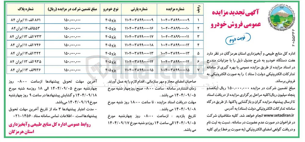 هفت دستگاه خودرو