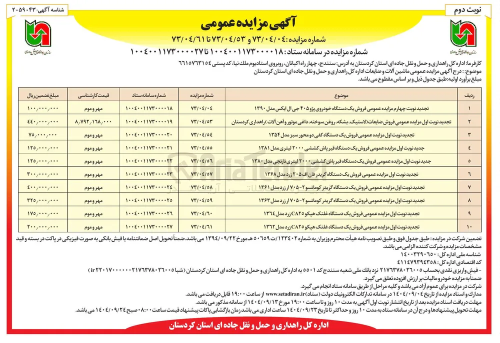فروش یک دستگاه گریدر کوماتسو ۲ - ۷۰۵ ار زرد مدل ۱۳۶۱ 