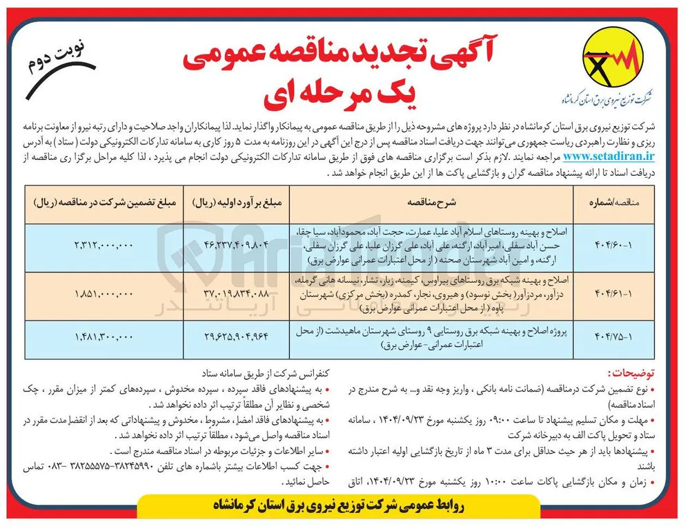 اصلاح و بهینه شبکه برق روستاها
