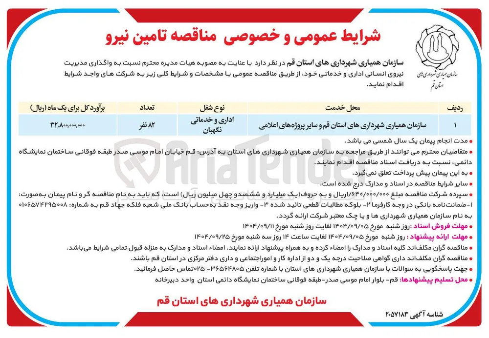 واگذاری مدیریت نیروی انسانی اداری و خدماتی 