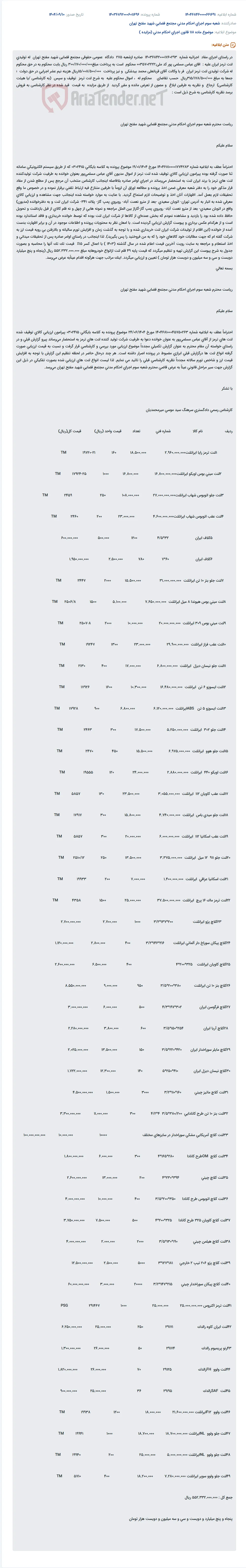موضوع ماده 118 قانون اجرای احکام مدنی (مزایده )