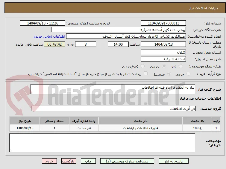 نیاز به انعقاد قرارداد فناوری اطلاعات
