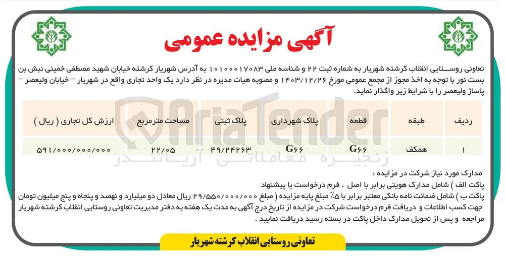 واگذاری یک واحد تجاری