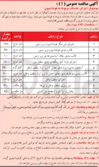 قالب بندی دو طرفه دیوارهای حایل تا زیر تر از سقف وافل 
