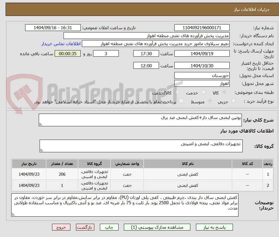 پوتین ایمنی ساق دار+کفش ایمنی ضد برق