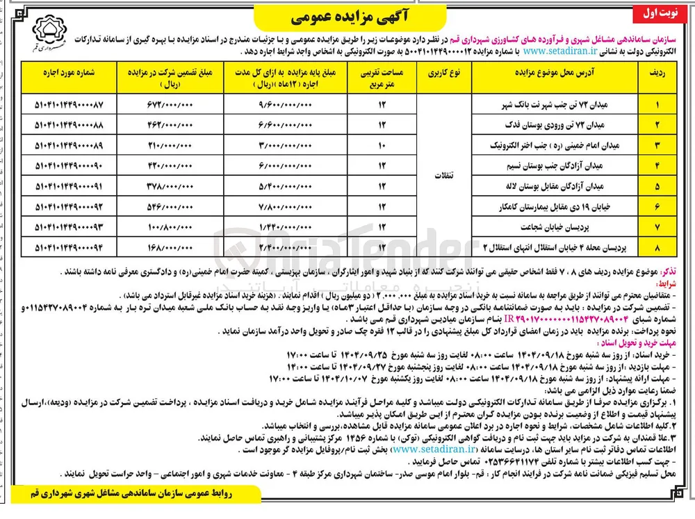 اجاره محل کاربری تنقلات
