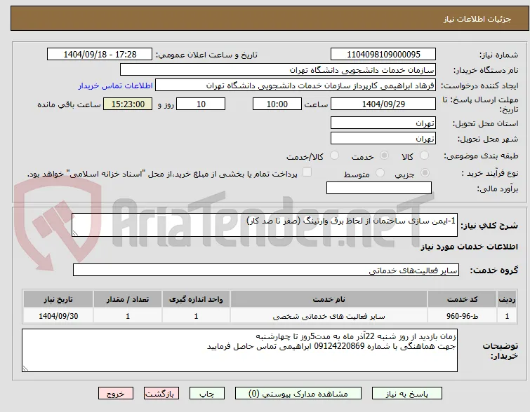 1-ایمن سازی ساختمان از لحاظ برق وارتینگ (صفر تا صد کار)
