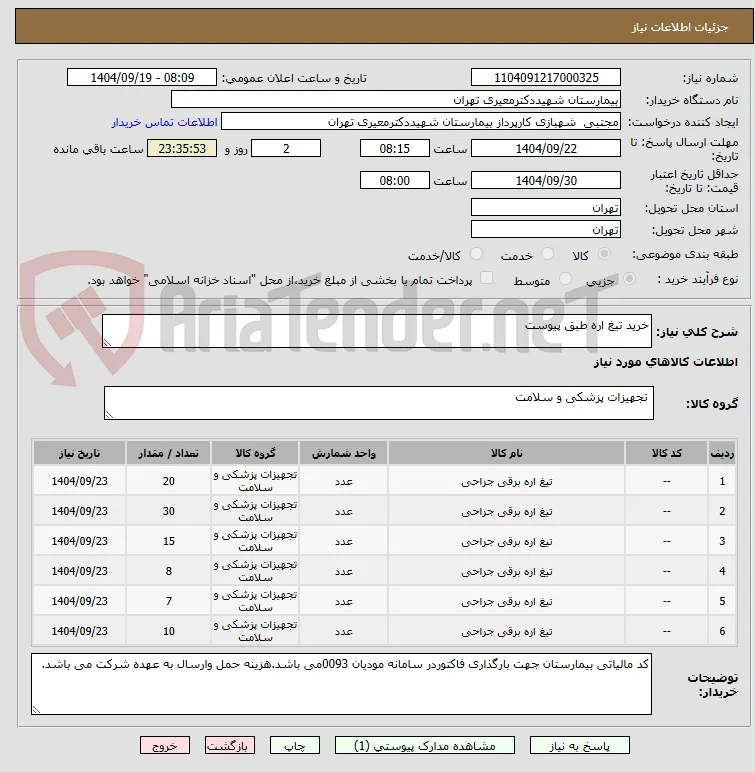 خرید تیغ اره طبق پیوست 