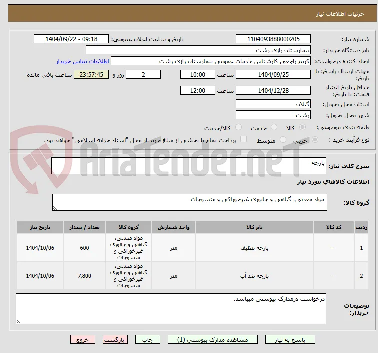 پارچه