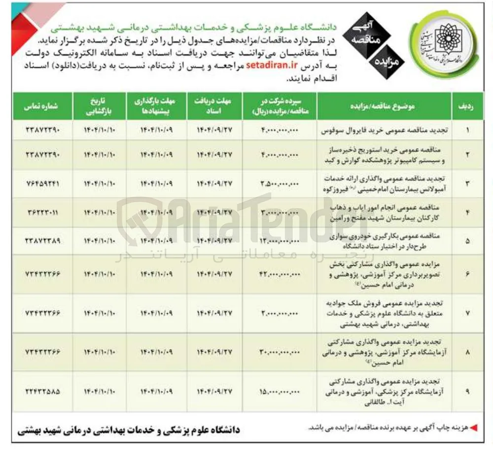 واگذاری مشارکتی بخش تصویربرداری 