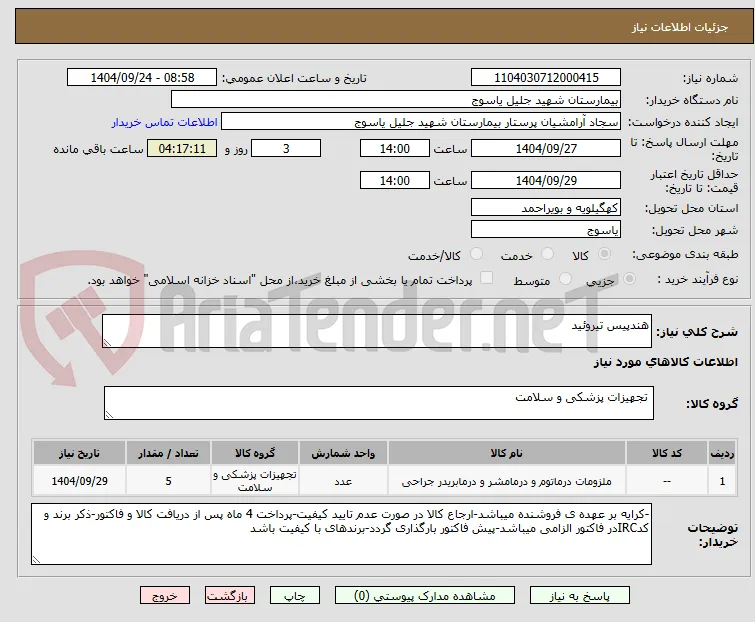 هندپیس تیروئید